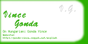 vince gonda business card